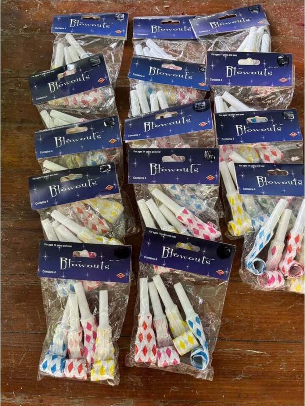 Beistle Blowouts Party Blowers - 4 count packs